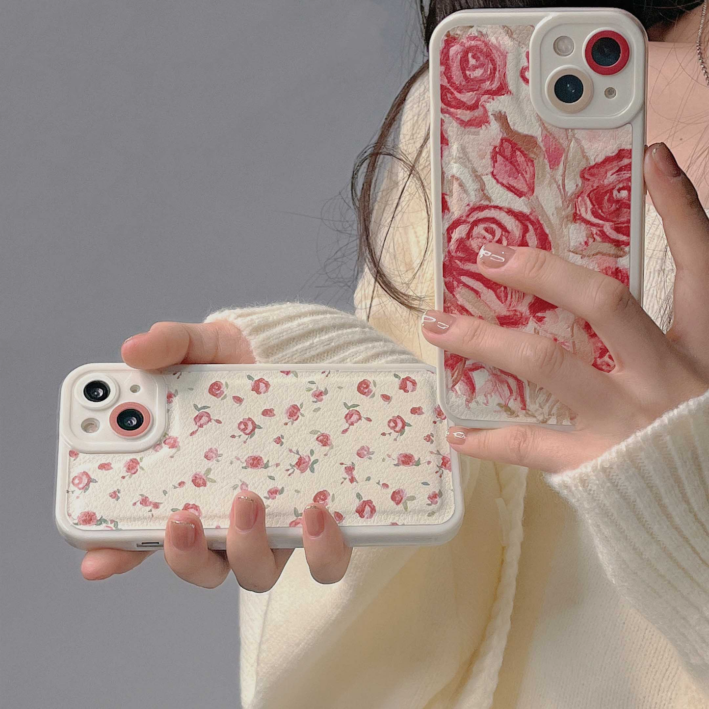 Grandma's Rose Wallpaper iPhone Case (2 Designs)