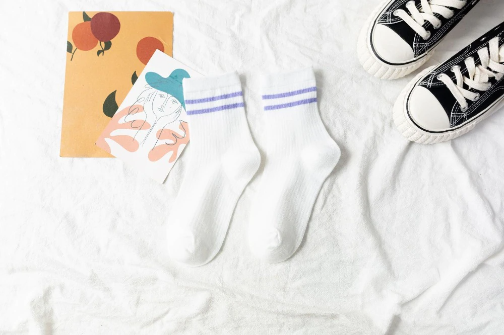 Pastel Stripe Sports Socks (6 Colours)