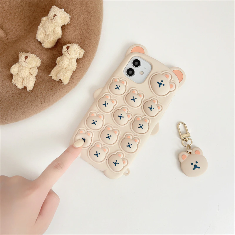 Teddy Bear Fidget Texture iPhone Case (2 Colours)