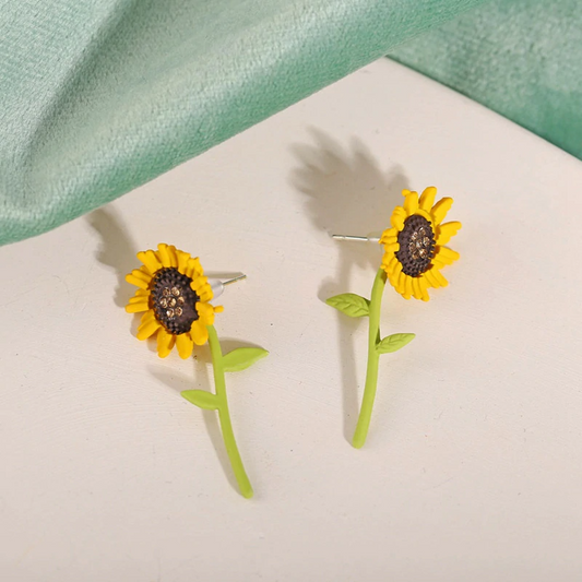 Sunflower earrings