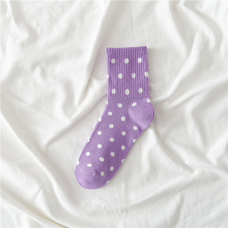 Colourful Polka Dot Socks (10 Colours) - Ice Cream Cake