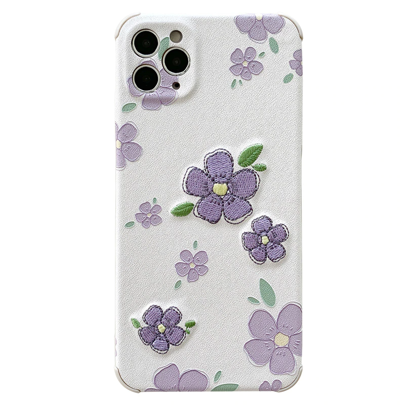 Embroidered Flower iPhone Case (2 Designs)