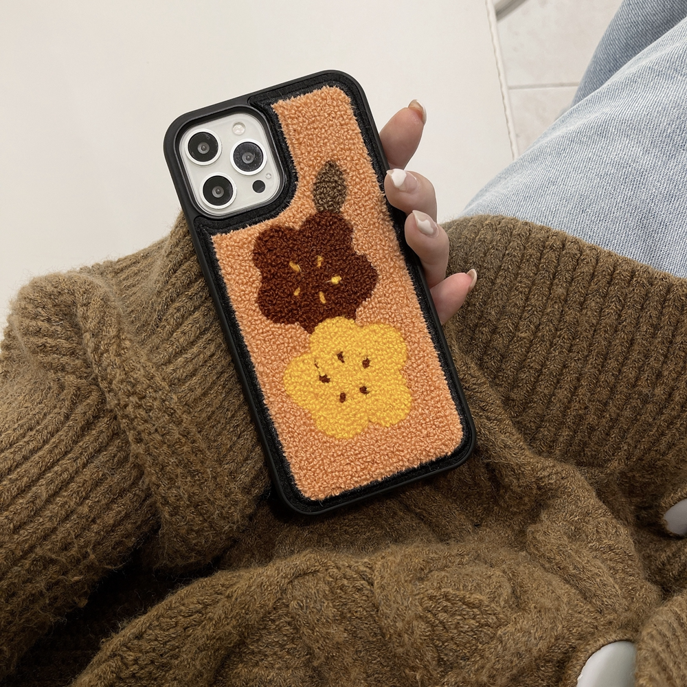 Retro Plush Flower iPhone Case