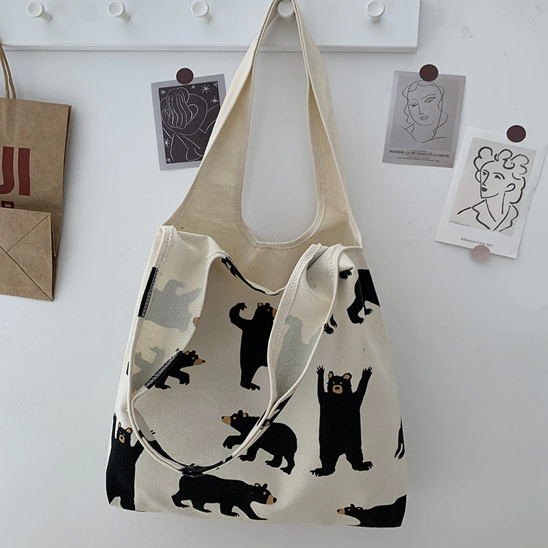 Bear Pattern Tote Bag