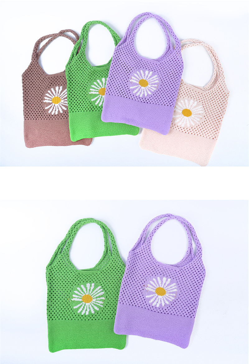 Daisy Knitted Tote (4 Colours)