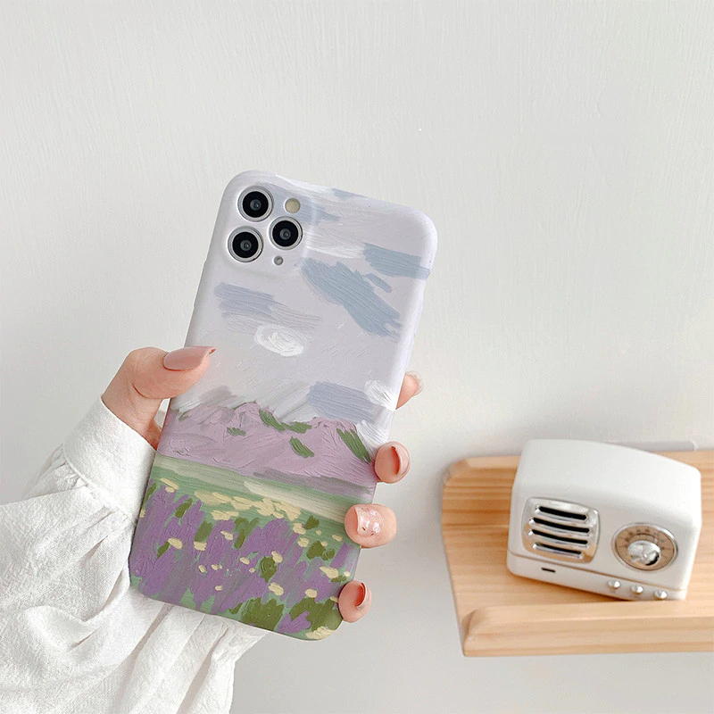 Pastel Painted Meadow iPhone Case