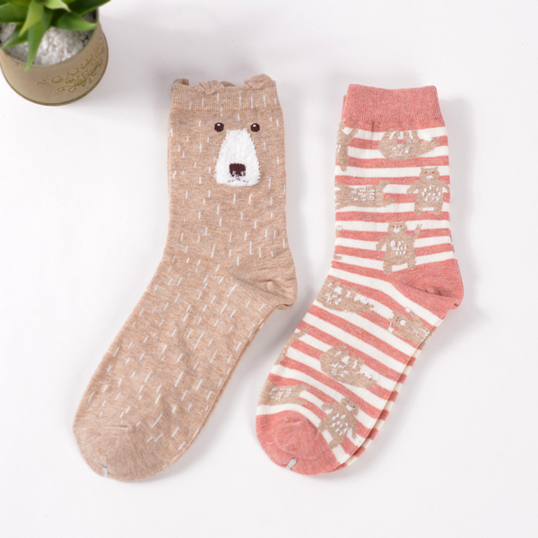 Spotted Bear Ankle Sock Set (set of 2 pairs)
