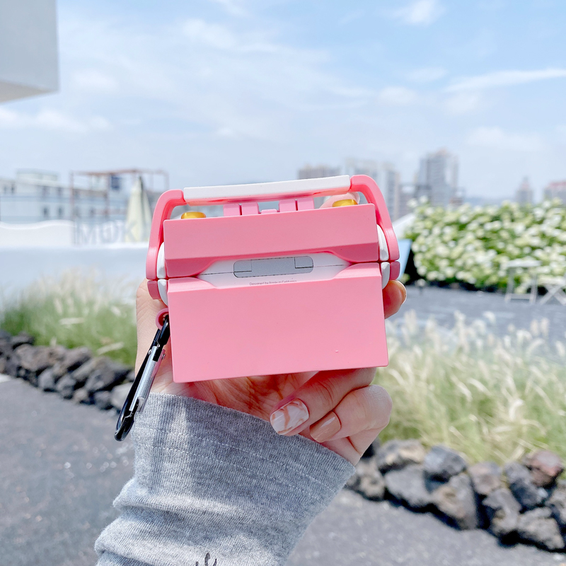 Pink Boombox Airpod Case Cover