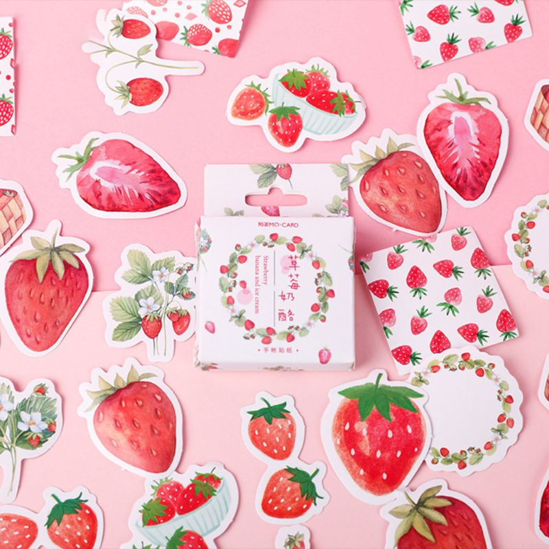 Strawberry Sticker Pack (45pcs)