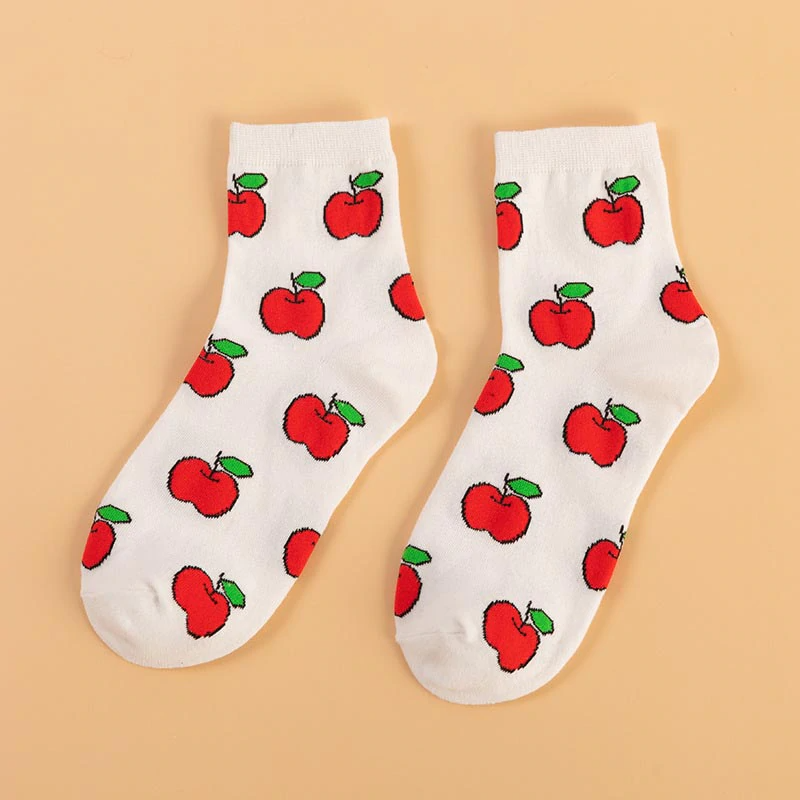 Low Fruit Pattern Ankle Socks (5 Designs)
