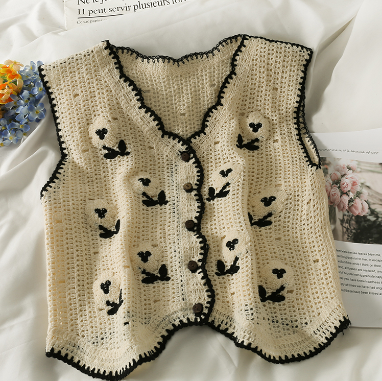 Crochet Flower Vest (3 Colours)