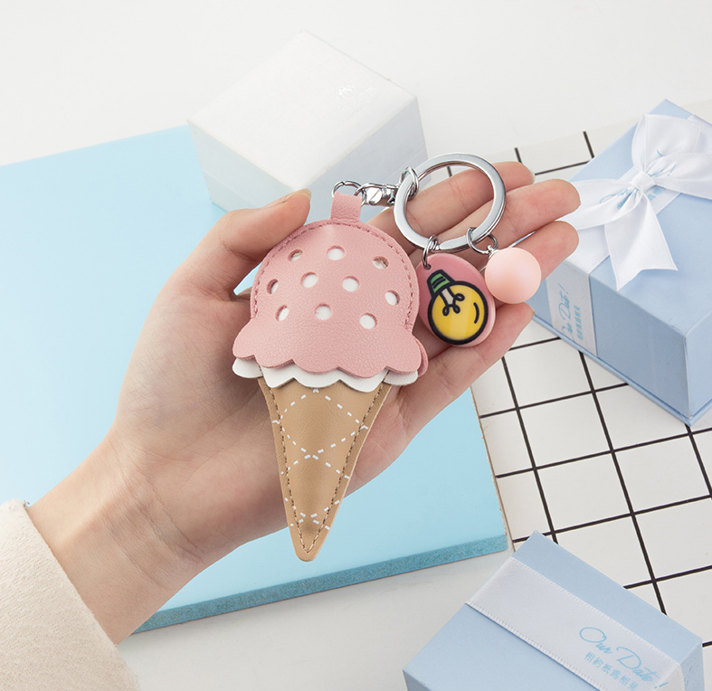 Puffy Ice Cream Keychain (4 Colours)