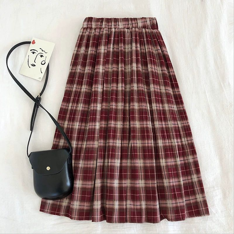 Quinn Check Pleat Skirt (2 Colours)