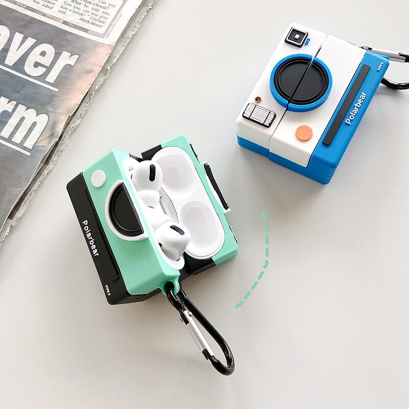 Instant Camera Airpod Case Cover (2 Colours) - Ice Cream Cake