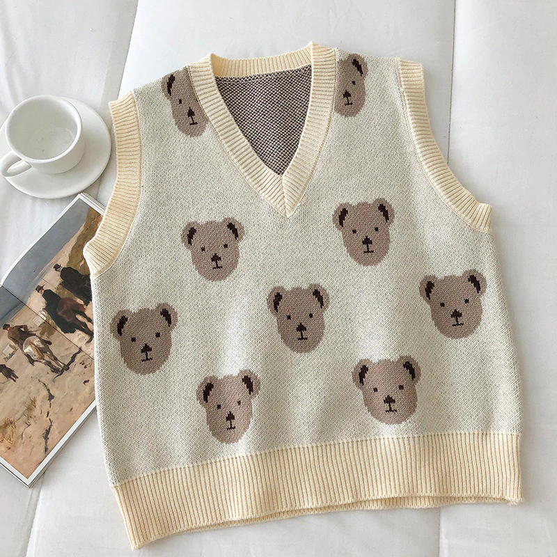 Teddy Bear Sweater Vest (3 Colours)