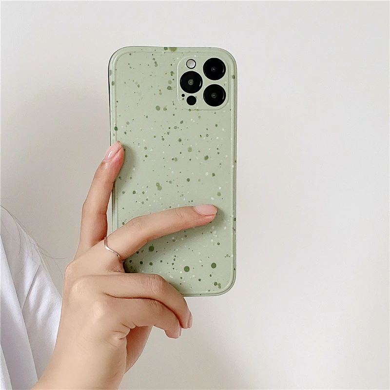 Mint Speckle iPhone Case