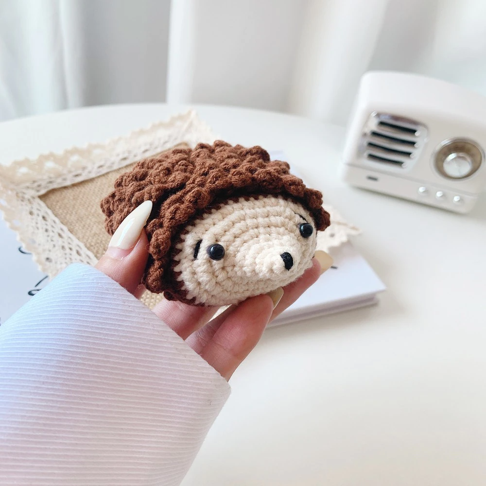 Knitted Hedgehog Airpod Case Cover