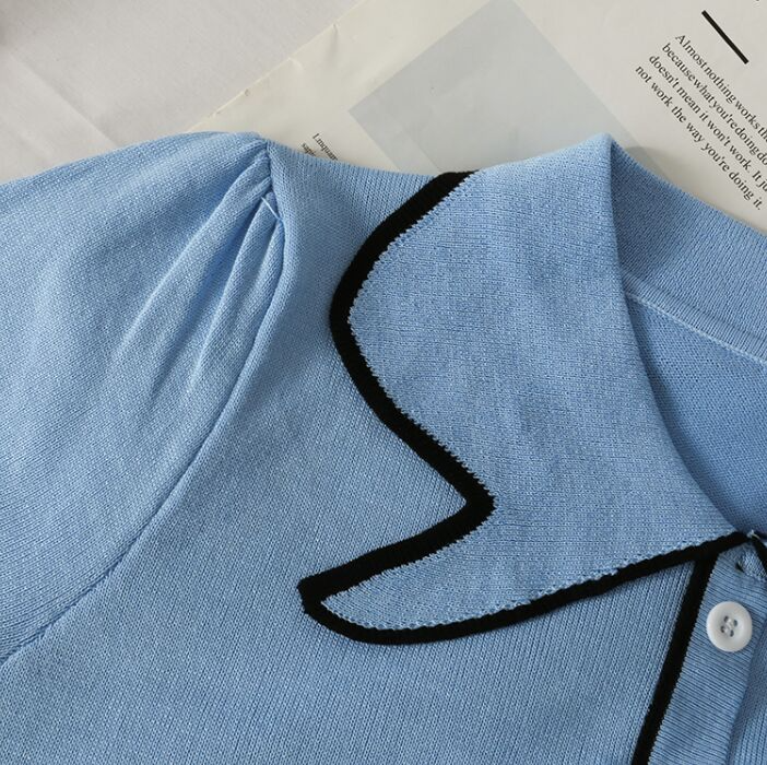 Contrast Edge Knit Polo Shirt (5 Colours)