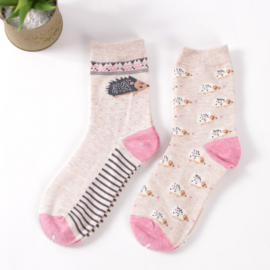Hedgehog Crew Sock Set (set of 2 pairs)