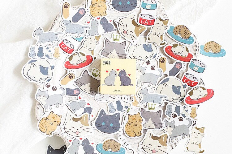 Kitty Cat Sticker Set (45 Stickers)