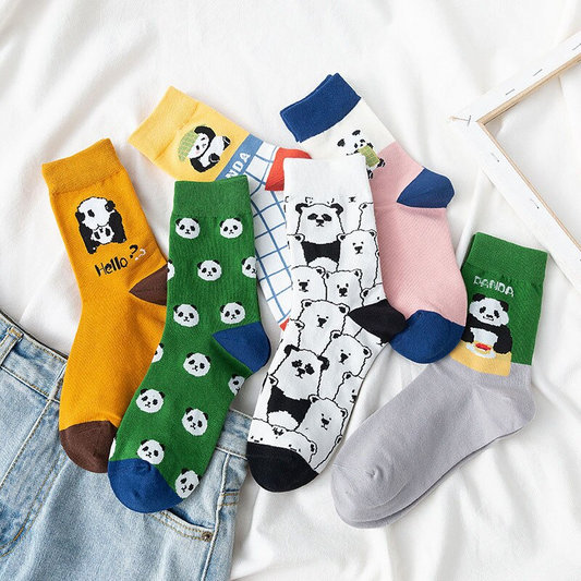 Panda Bear Crew Socks (6 Designs)