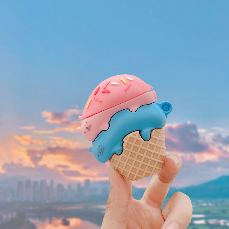 Ice Cream Cat Airpod Case Cover