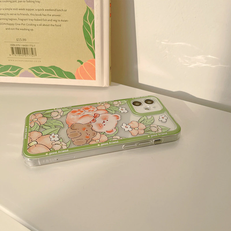 Retro Garden Bear iPhone Case