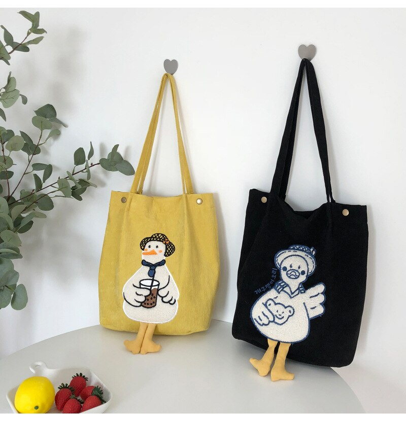 Leggy Duck Tote Bag (4 Designs)