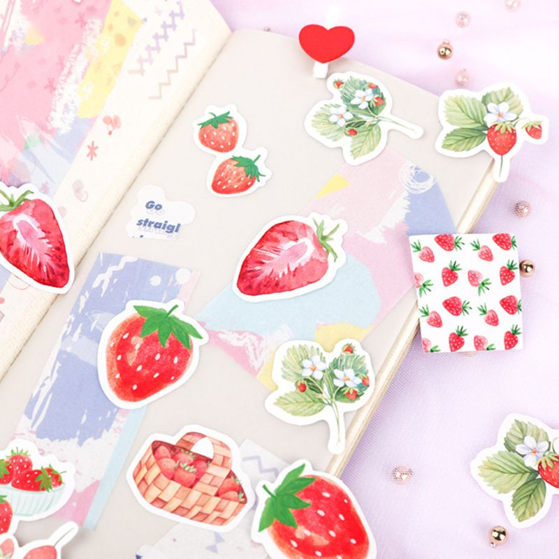 Strawberry Sticker Pack (45pcs)