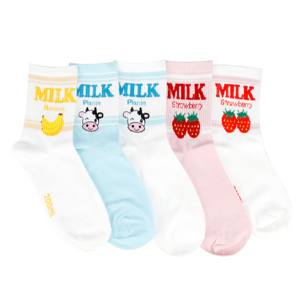 Flavoured Milk Ankle Socks (5 Colours) - Ice Cream Cake