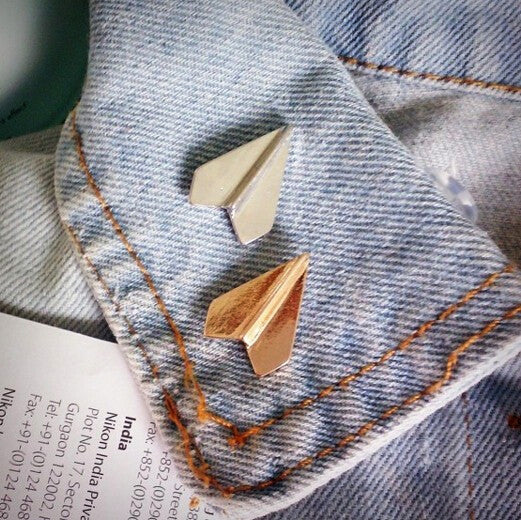 Paper Plane Pin (2 Colours) - Ice Cream Cake