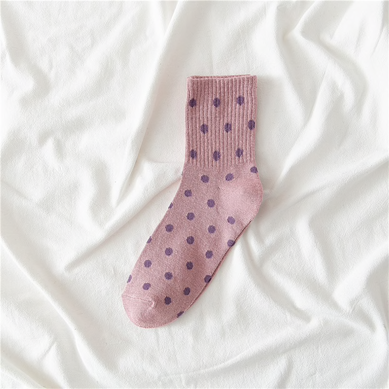 Colourful Polka Dot Socks (10 Colours) - Ice Cream Cake