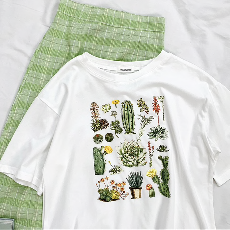 Cactus Encyclopedia T-shirt - Ice Cream Cake