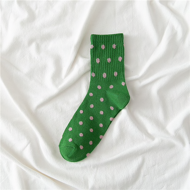 Colourful Polka Dot Socks (10 Colours) - Ice Cream Cake