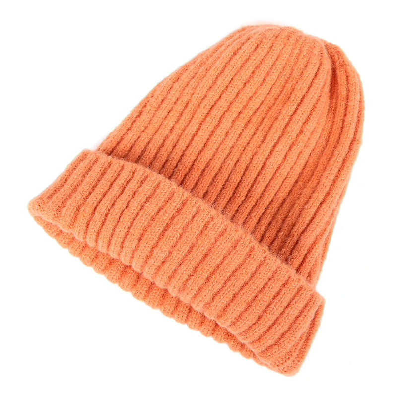 Ribbed Knit Foldover Beanie Hat (13 Colours) - Ice Cream Cake
