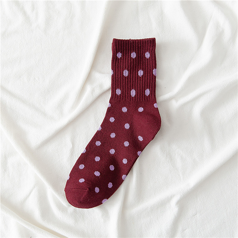 Colourful Polka Dot Socks (10 Colours) - Ice Cream Cake