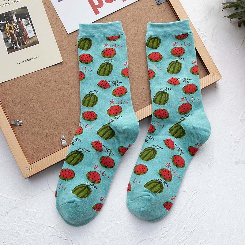 Japanese Fruit Pattern Ankle Socks (7 Designs)