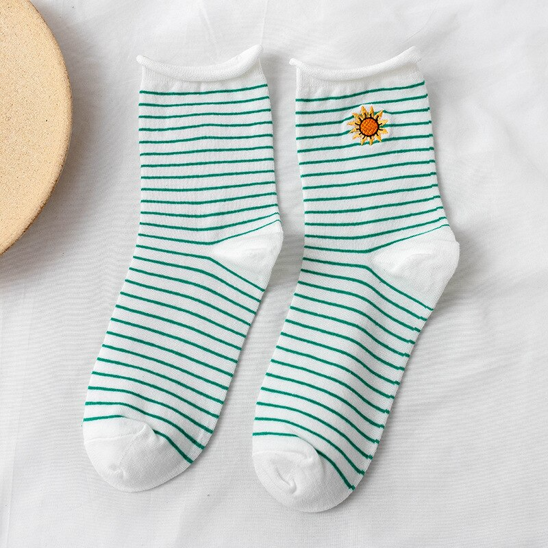 Sunflower Striped Ankle Socks (5 Colours)
