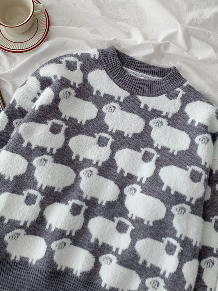 Sheep Pattern Jumper (4 Colours)