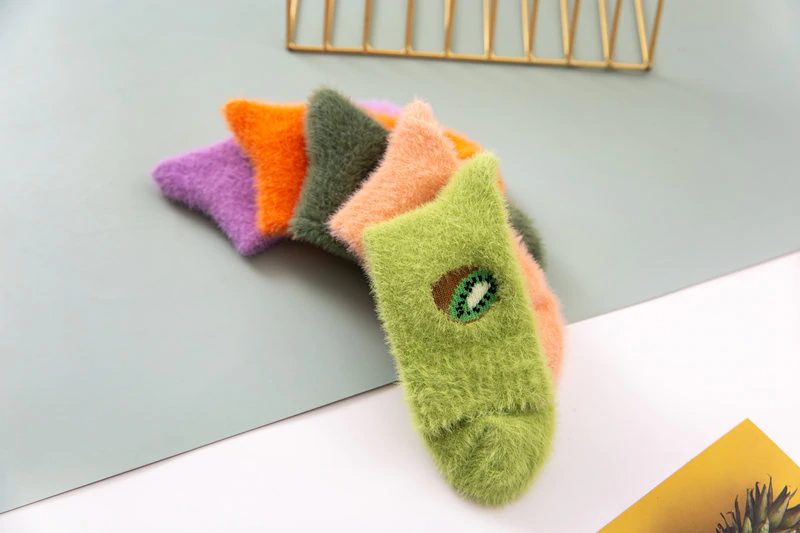 Fuzzy Fruit Embroidery Ankle Socks (5 Designs)