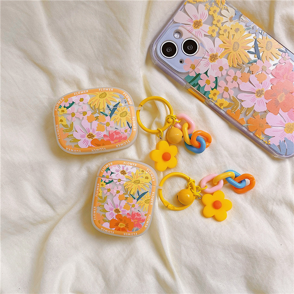 Yellow Flower Airpod Case Cover