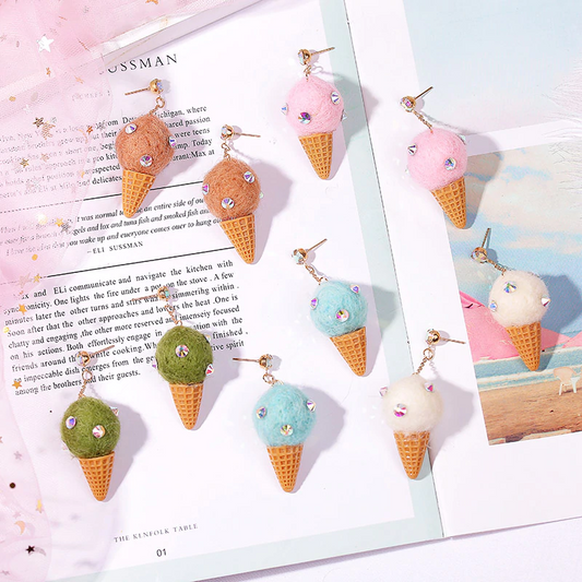 Soft Serve Ice Cream Earrings (5 Colours)