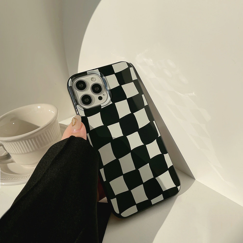 Skewed Checkerboard iPhone Case