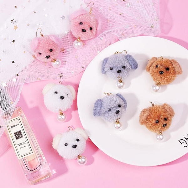 Soft Puppy Face Earrings (5 Colours)