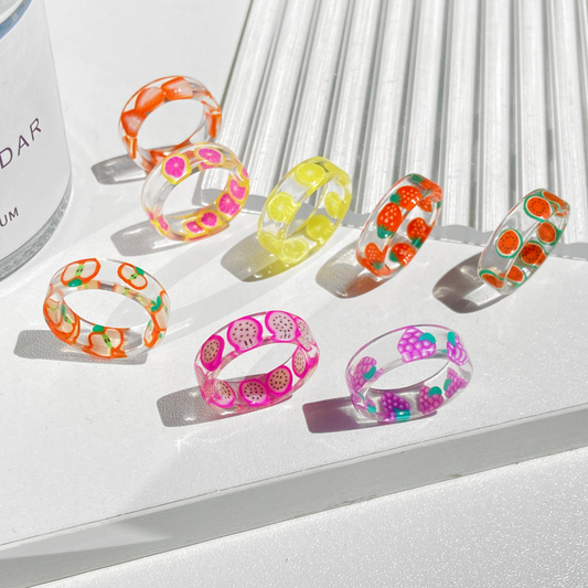 Transparent Fruit Rings (8 Designs)