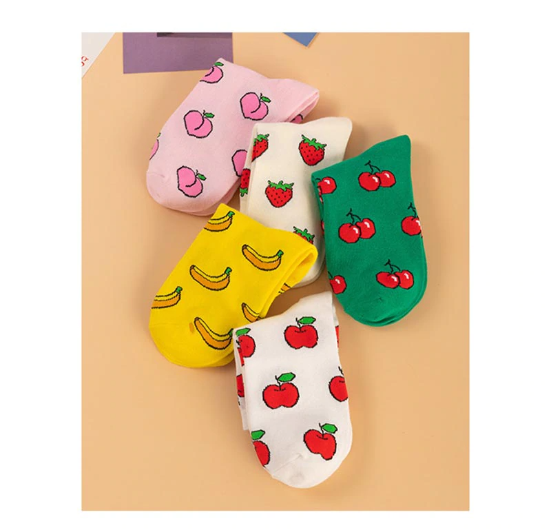 Low Fruit Pattern Ankle Socks (5 Designs)