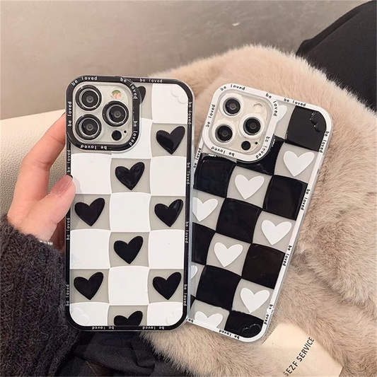 Heart Checkerboard iPhone Case (2 Designs)
