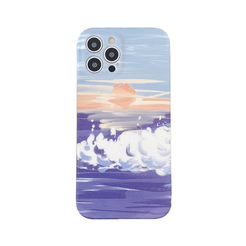 Pastel Painted Waves iPhone Case