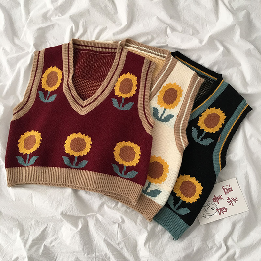 Sunflower Sweater Vest (3 colours)