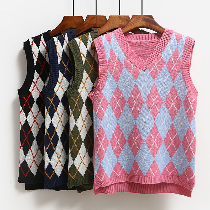 Argyle Sweater Vest (4 colours)